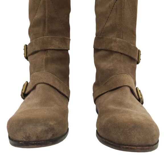 UGG Australia Cydnee Tall Riding Boots Womens 8 UK 6.5 EU 39 Brown Suede Leather - Picture 5 of 14